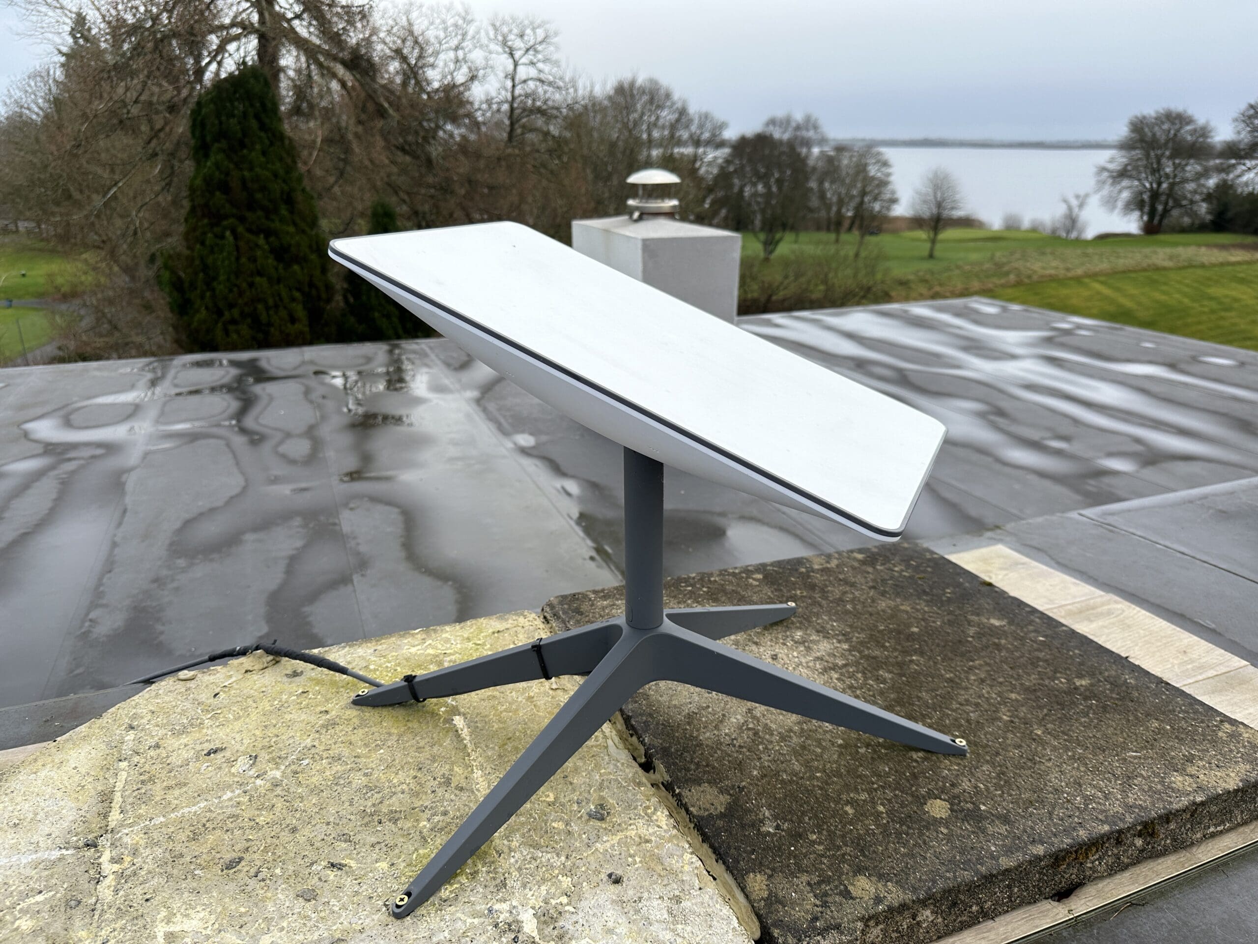 starlink on a flat roof Roof mounted Starlink